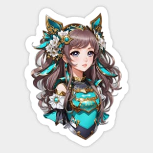 Cetus Reverie: Ethereal Anime Character Art Sticker